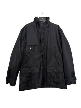 NWT Michael Kors 2 in 1 Mens Black Winter-Spring Jacket Coat SZ L Zipped Liner